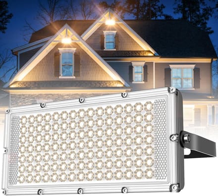 100W LED-schijnwerper 10.000 lumen 3200K IP66 waterdicht 120° stralingshoek