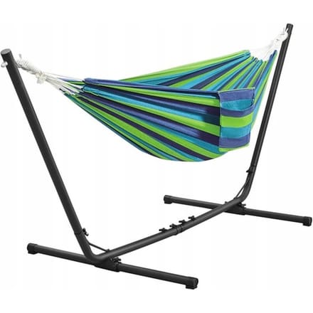 Yaheetech Hangmat met Frame Meerkleurig voor 2-3 Personen, Max 205 kg
