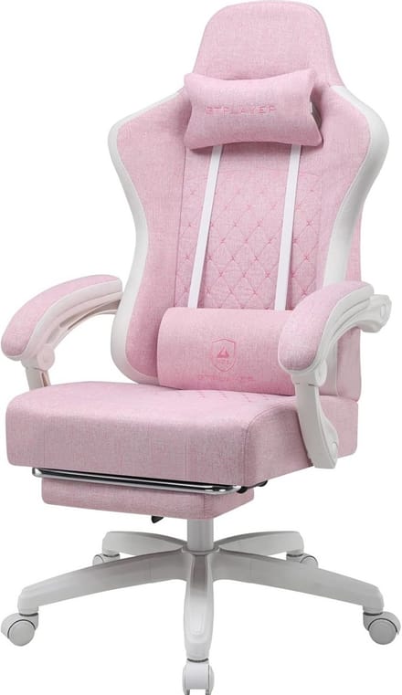 Ergonomische Gamingstoel met Hoge Rugleuning, Lendensteun en Voetensteun