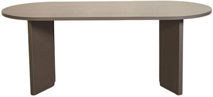 Eettafel Japandi ovaal 200cm walnoot melamine Hano Japanse eetkamertafel