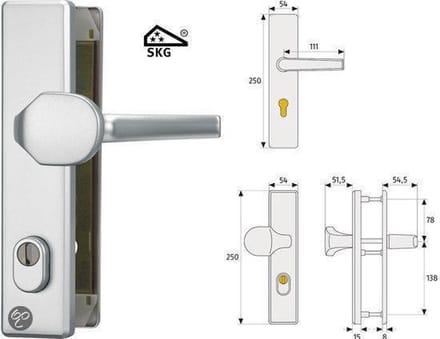 Abus veiligheidsbeslag SKG*** greep/kruk PC85 F1 met kernbeveiliging