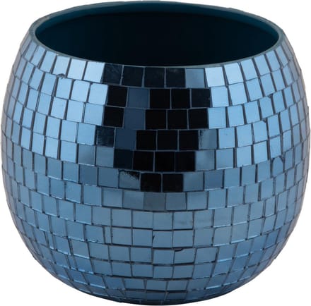 Present Time Bloempot Mirror Globe - Blauw - Ø18cm - Scandinavisch