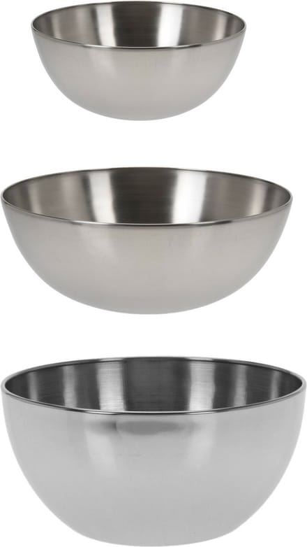 Excellent Houseware voedsel serveerschalen - Set 10x - RVS - D24/D20/D13 cm