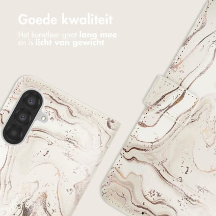 imoshion Hoesje - Geschikt voor Samsung Galaxy A26 - Design Bookcase smartphone - Sandy Marble