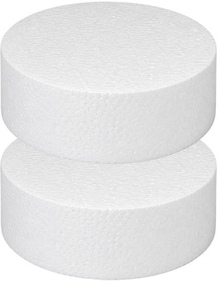 Piepschuim vormen - cirkel - 2x - D12,5 x 4 cm - styropor hobby / DIY vorm - basis knutselfiguren