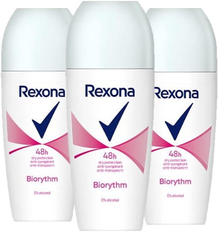 Rexona Deo Roller Biorytm - 3 x 50 ml