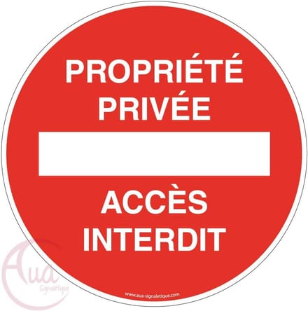 Privacy Toegang Verboden Signaalbord - Diameter 230 mm - PVC 1,5 mm