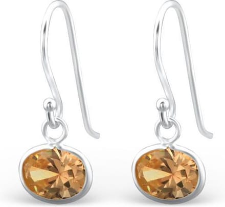 Montebello Oorbellen Cara Champagne - 925 Zilver E-Coating - 9x20mm