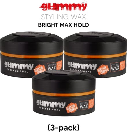 Gummy Styling Wax Bright Max Hold 150ml (3-pack)