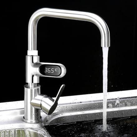 LED Digitale Douche Temperatuur Display 0~100 graden Celsius Badwater Thermometer Celsius/Fahrenheit Weergave zilver