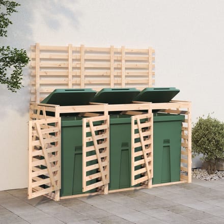 vidaXL - Containerberging - drievoudig - massief - grenenhout