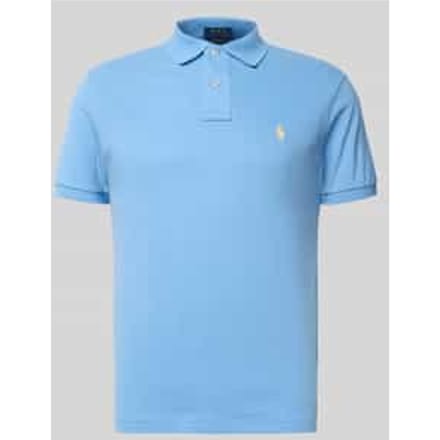 Custom slim fit poloshirt van puur katoen