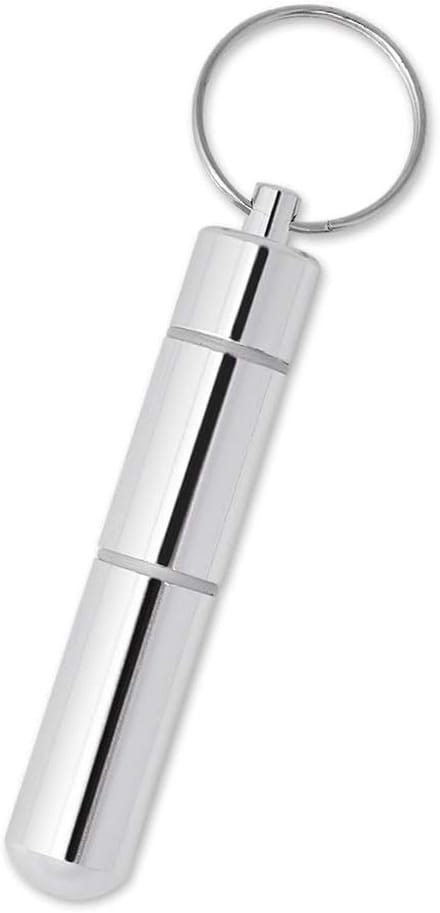 Draagbare Aluminium Tandenstokerhouder met Sleutelring, Compact en Lichtgewicht - 6,5 cm