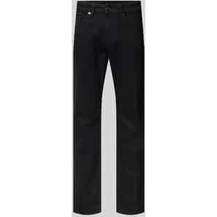 Straight fit jeans van katoenmix