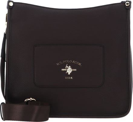 U.S. POLO ASSN. Schoudertas Stanford Hobo Dark Brown Donkerbruin