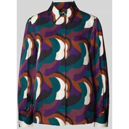 Overhemdblouse met blinde knoopsluiting