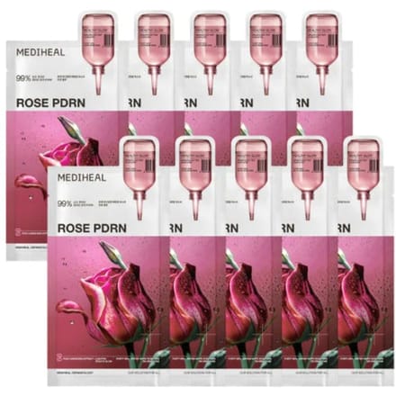 Mediheal Essential Mask EX (24ml x 10 Sheets) - 7 Variants Rose PDRN pink