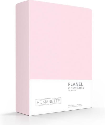 Romanette Flanel rose Flanel, 100 % katoen Kussensloop 65x65
