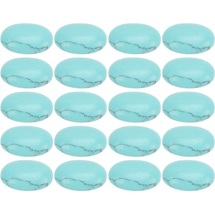 20 STUKS Natuurlijke Ovalen Platte Achterkant Cabochons 18x13mm Ei Vormig Turkoois voor Sieraden Ambacht Kralen Maken white