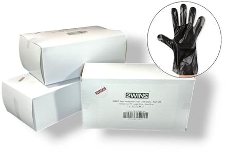 2WINS® - Zwarte Sushi handschoenen- maat S/M - 200 stuks