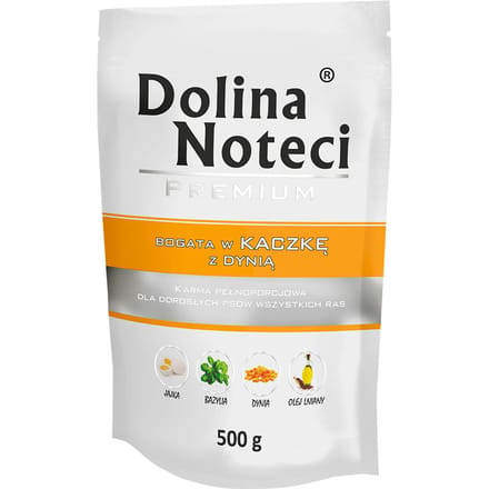 20 X 500 g Dolina Noteci Premium Pouches Eend met Pompoen Natte Hondenvoeding