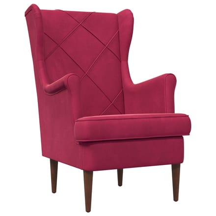 vidaXL - Fauteuil - Wijnrood - Fluweel