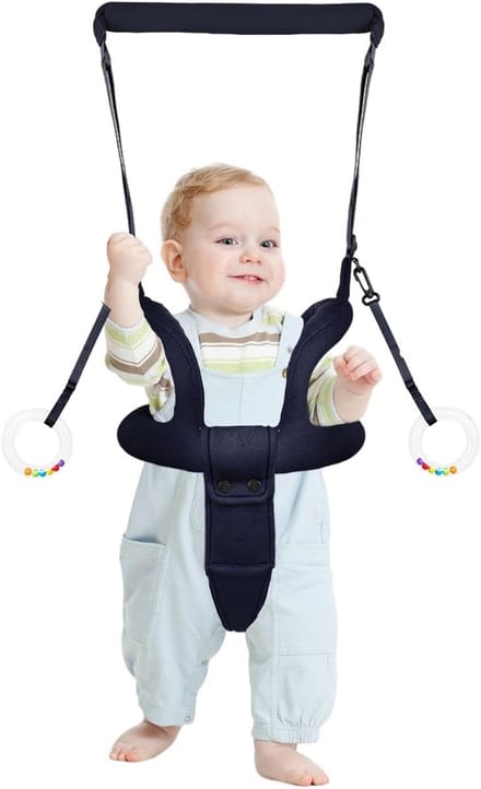 Kinder Loopgordel - Hulp Gordel - Eerste Stapjes Leren - Verstelbare Band - 32 x 83 cm - Blauw