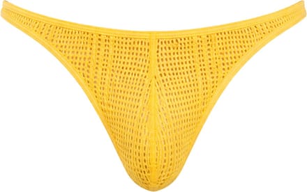Barcode Berlin Thong Gor Yellow - MAAT S - Erotisch Heren Ondergoed - String voor Man - Sexy mannen String