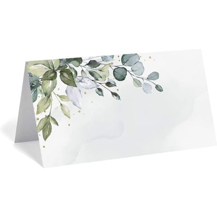 50 pièces Cartes de table vierges Cartes de placement de table Nom Nourriture Mise de table Cartes de placement de mariage Dîner Réception Décoration de mariage white
