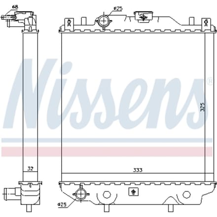Radiator, motorkoeling NISSENS 64174A