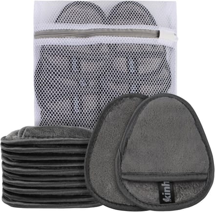 Herbruikbare Make-up Verwijderaar Pads - Wasbare Microvezel Gezichtsreinigingspads (12 stuks)