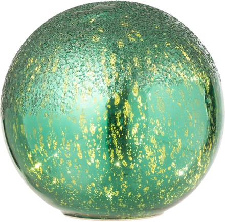 J-Line decoratie Bal Gekraakt - glas - groen - large - LED
