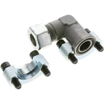 1'' SAE L-Flens 6000 psi Staal met 25S (M36x2) ISO 6162-2
