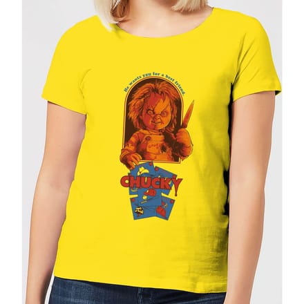Chucky Out Of The Box Dames T-shirt - Geel - L