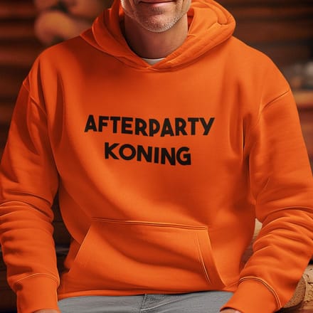 Oranje Koningsdag Hoodie Afterparty Koning M