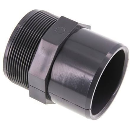 PVC Lijmmof 63x75mm x Buitendraad G 2-1/2''
