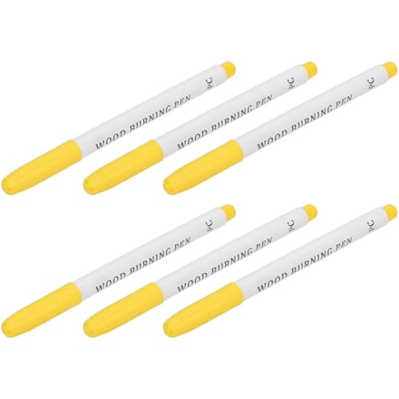 6 Stuks Houtbrander Marker Pyrografie Marker Houtbrander Pen voor Kunstprojecten Knutselen white