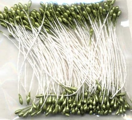 Meeldraadjes  parel groen 1 Millimeter 144 Stuks