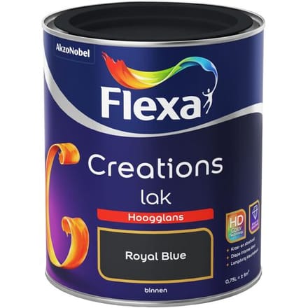 Flexa - Creations - Lak Hoogglans - Royal Blue - 750 ml