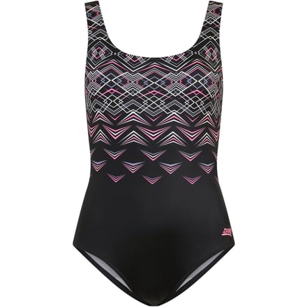 Zoggs Elektrisch Scoopback-eendelig zwempak voor dames (Zwart)