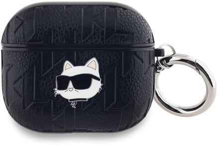 Karl Lagerfeld Monogram Choupette Head case for AirPods 3 - black