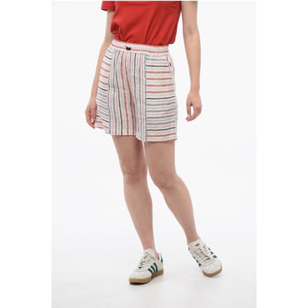 Bayadere patroon VARSITY linnenmix shorts