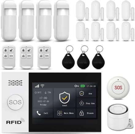 Draadloos Alarmsysteem met 4G WiFi Touchscreen en 120dB Sirene