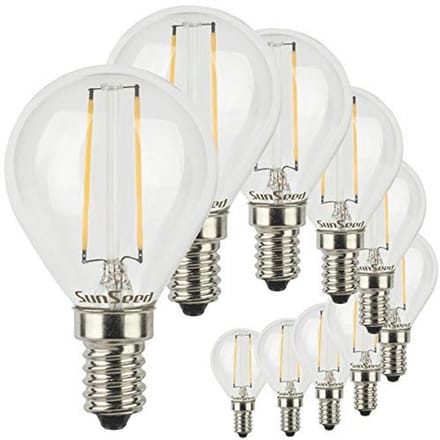 LED Golfbal Lamp E14 2W Vervangt 25W Warm Wit 2700K - 10 Stuks