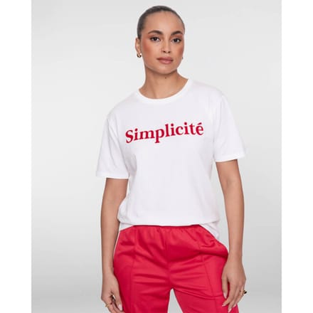 Geisha T-shirt Simplicite Off-white/red Größe: M | Hemden Outlet | Damen | Weiß