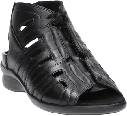 Durea - 7322 G - Platte sandalenDames Sandalen - Kleur: Zwart - Maat: 38