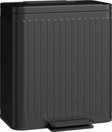 4goodz Pedaalemmer met 2x20 Ltr bakken - Soft-Close deksel - Zwart
