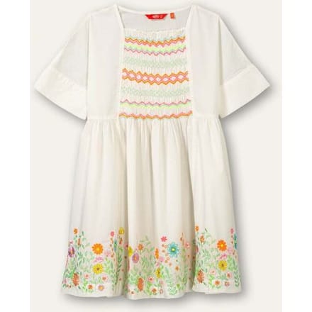 Oilily Donica Jurk- maat152/12yr Bright Wit