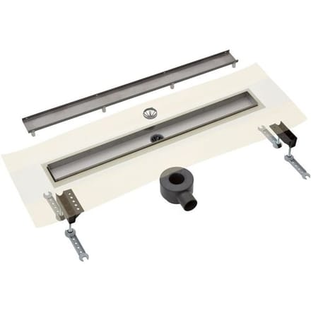 Megabad Profi Collection Drainset complete shower drain 100 cm with cover for tile
