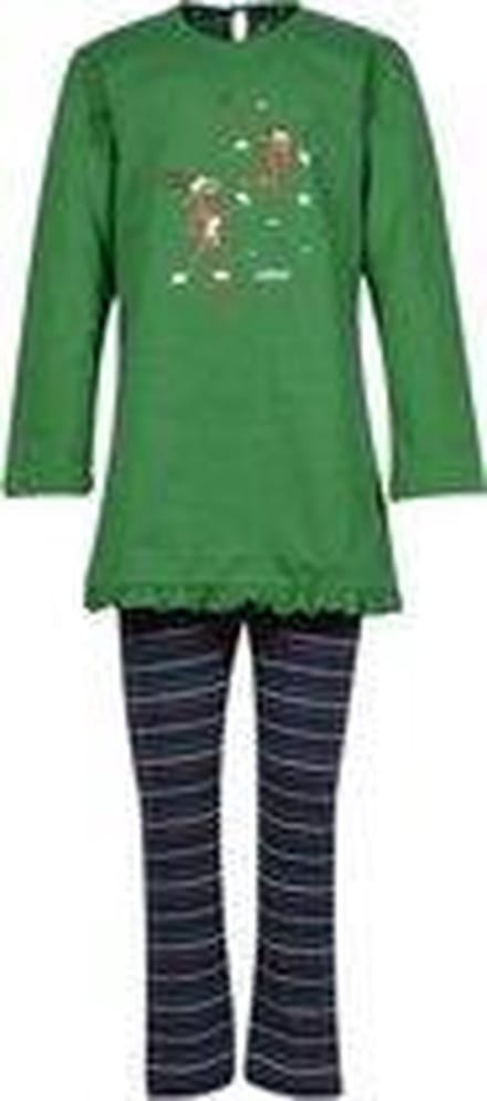 Woody pyjama meisjes/dames - woudgroen - geit - 202-1-BLB-S/735 - maat 128